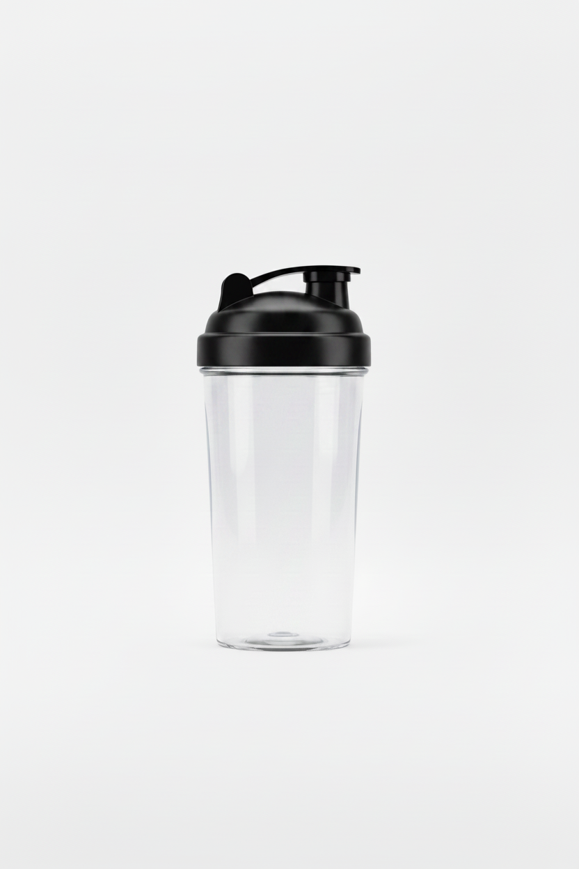 Shaker Clear Body Black Lid